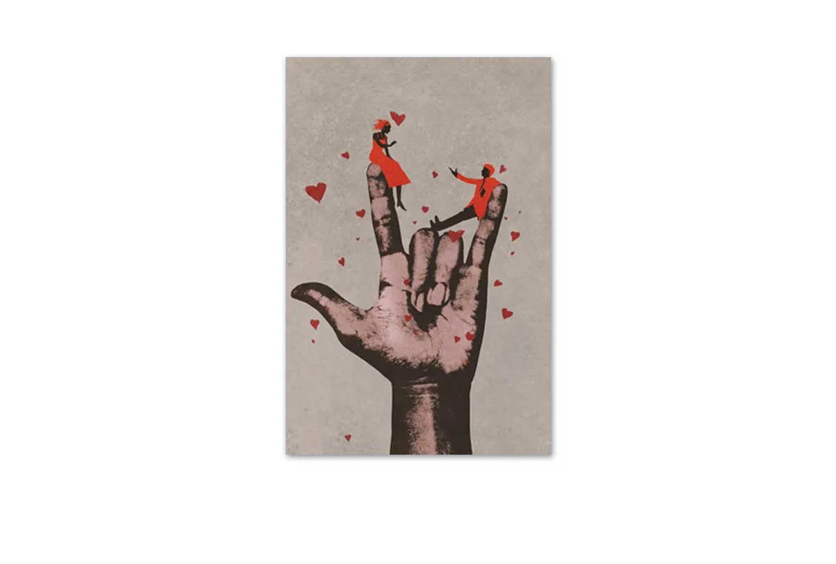 I Love You Hand Sign | Canvas Wall Art Print