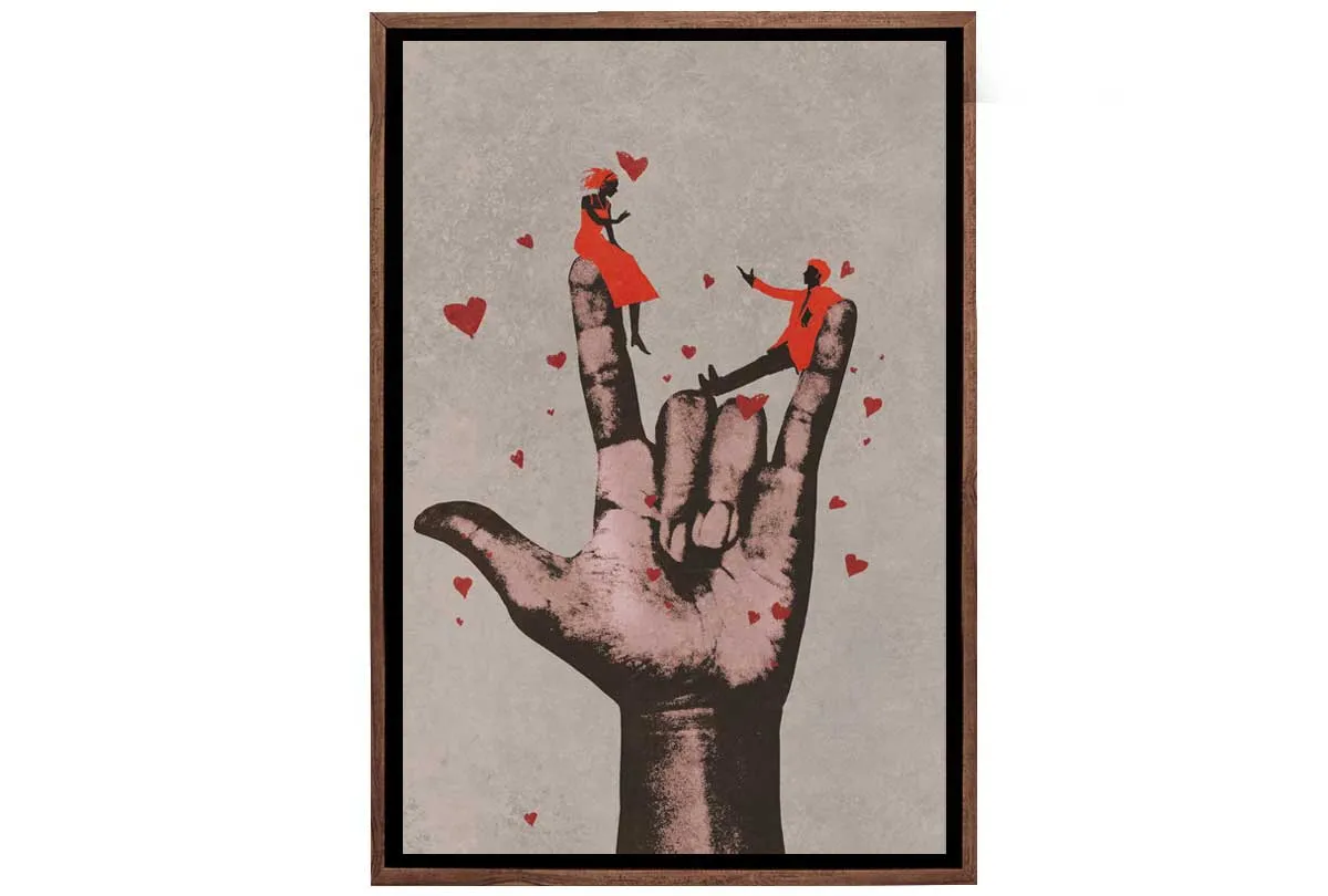 I Love You Hand Sign | Canvas Wall Art Print