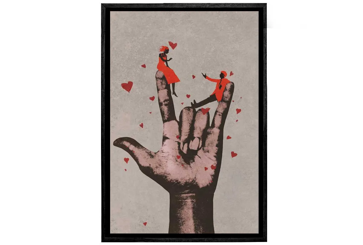 I Love You Hand Sign | Canvas Wall Art Print