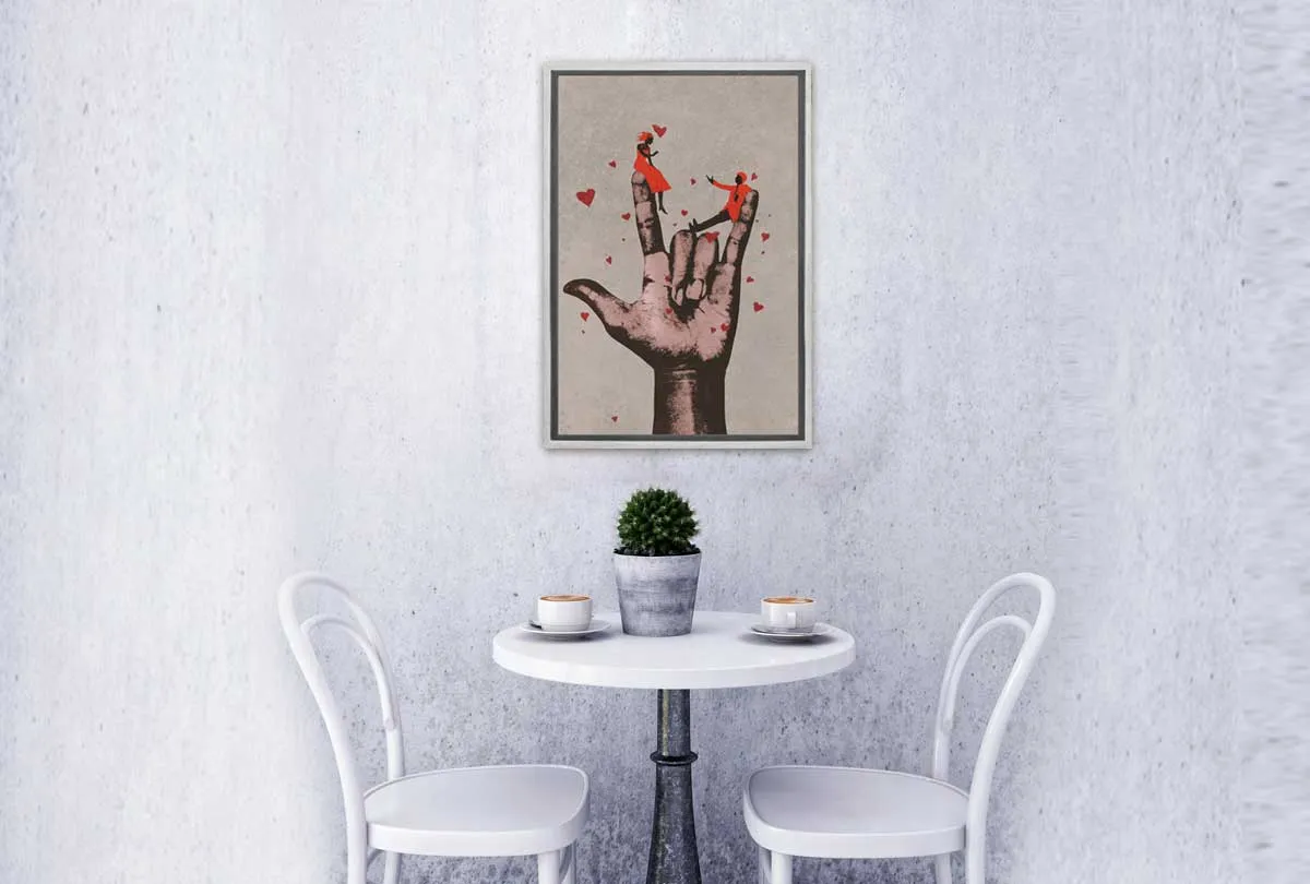 I Love You Hand Sign | Canvas Wall Art Print