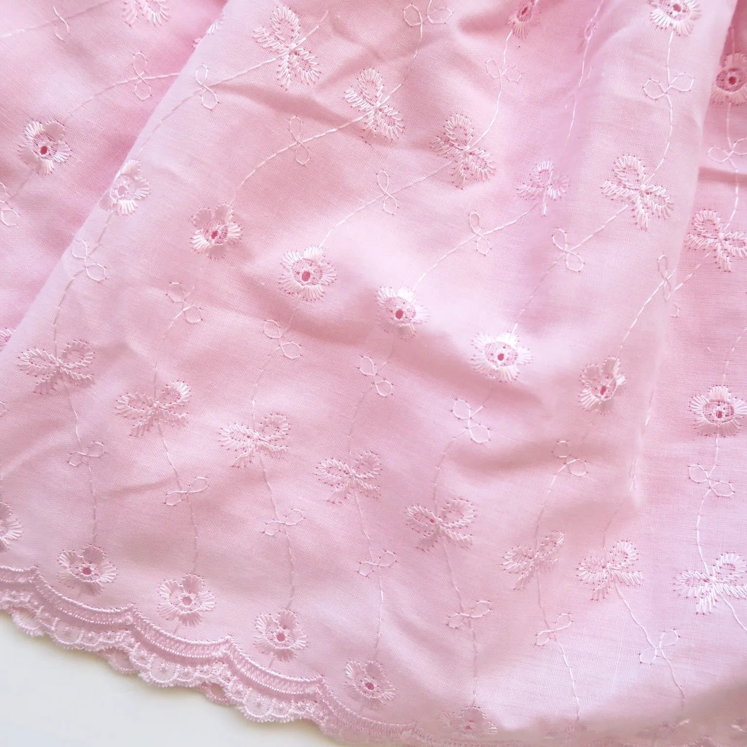 Iris Dress in Pink Eyelet