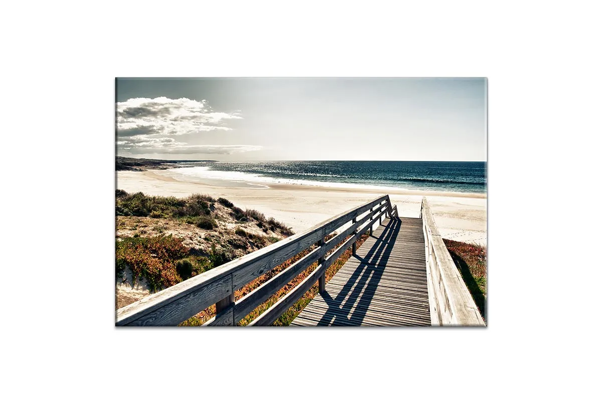 Jetty Over Dunes | Canvas Wall Art Print