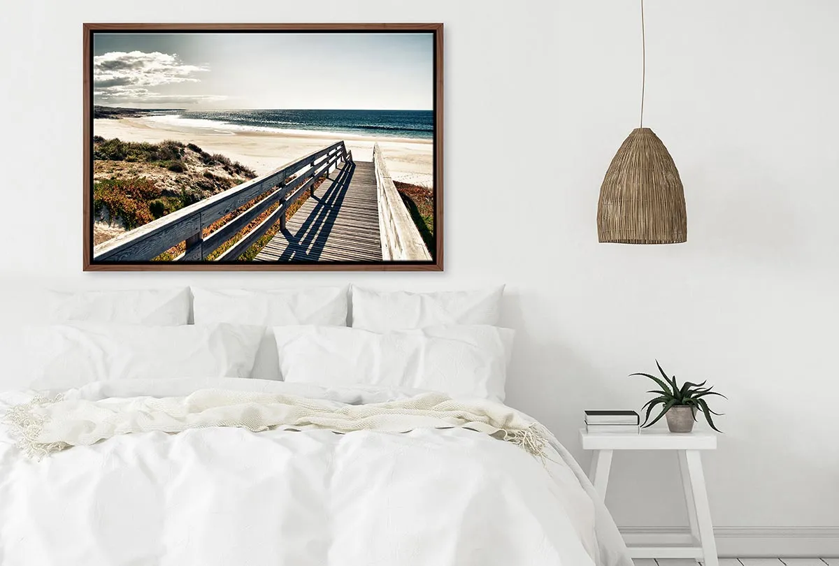 Jetty Over Dunes | Canvas Wall Art Print