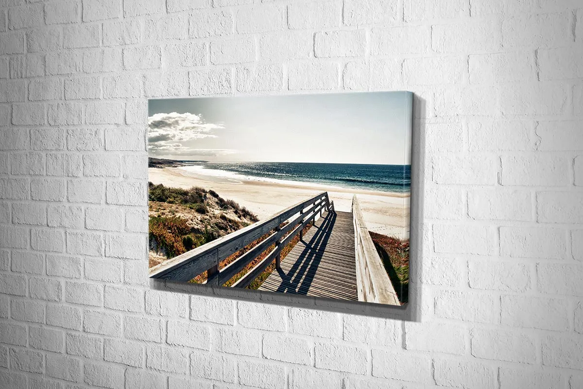 Jetty Over Dunes | Canvas Wall Art Print