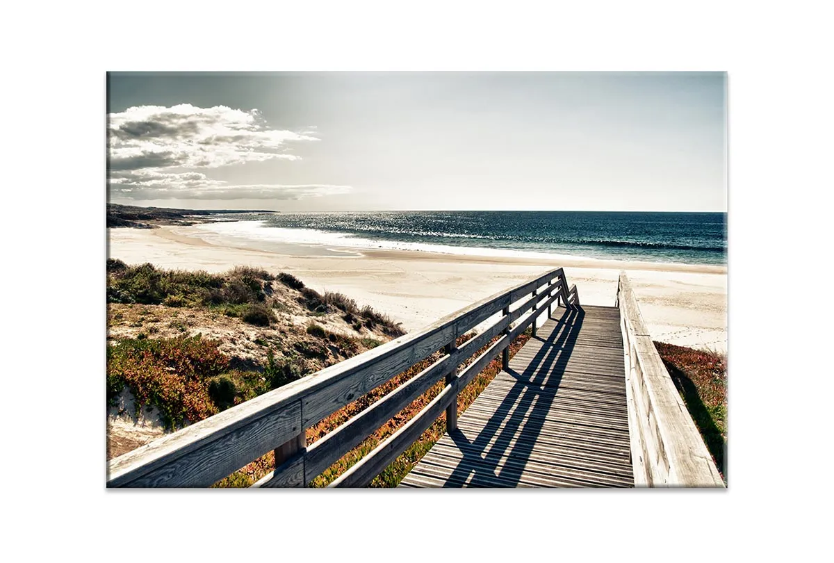 Jetty Over Dunes | Canvas Wall Art Print