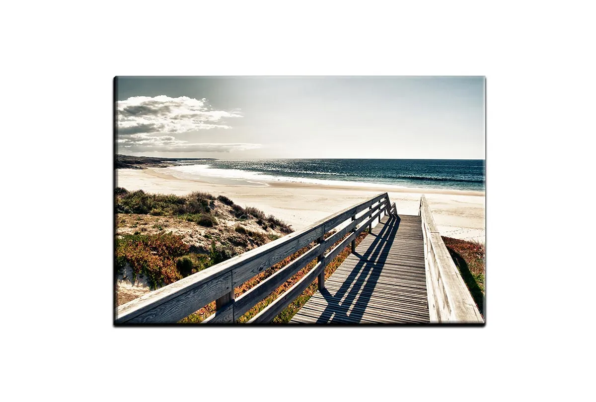 Jetty Over Dunes | Canvas Wall Art Print