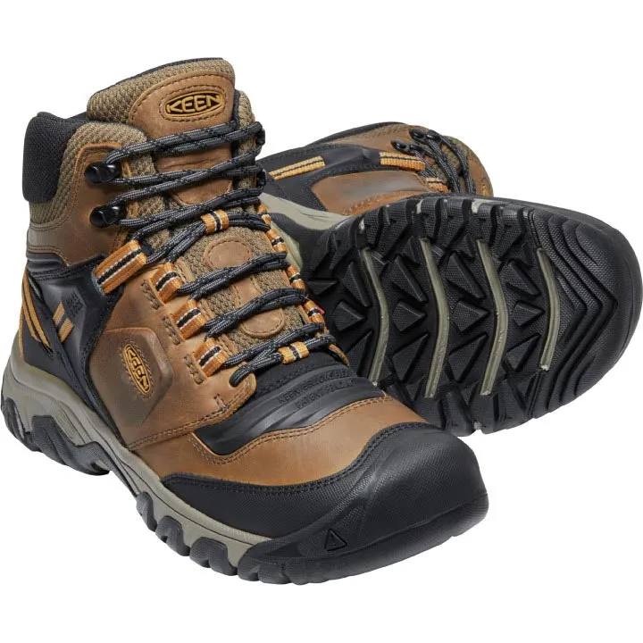 Keen Ridge Flex Mid WP Hiking Boot - Bison / Golden Brown