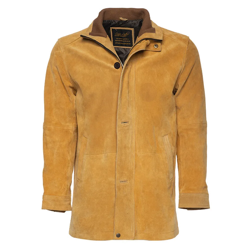 Lincoln Tan Suede Leather driving coat