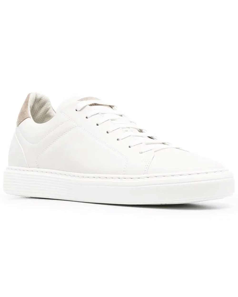 Low Top Leather Sneaker in White