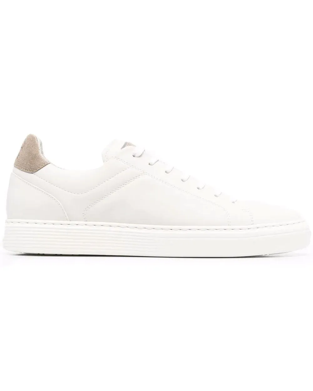 Low Top Leather Sneaker in White