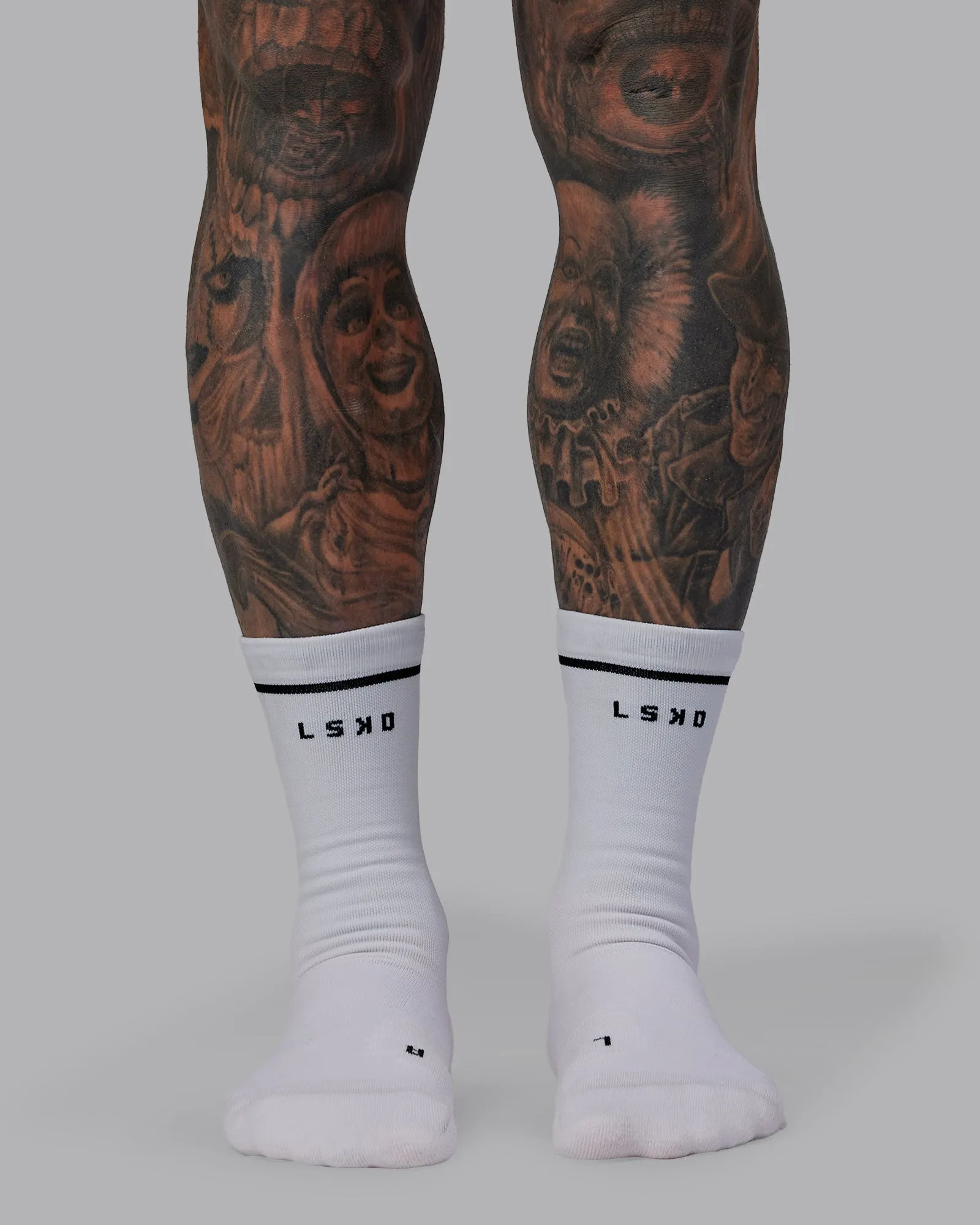 LSKD x Logan Martin Performance Socks - White-Black