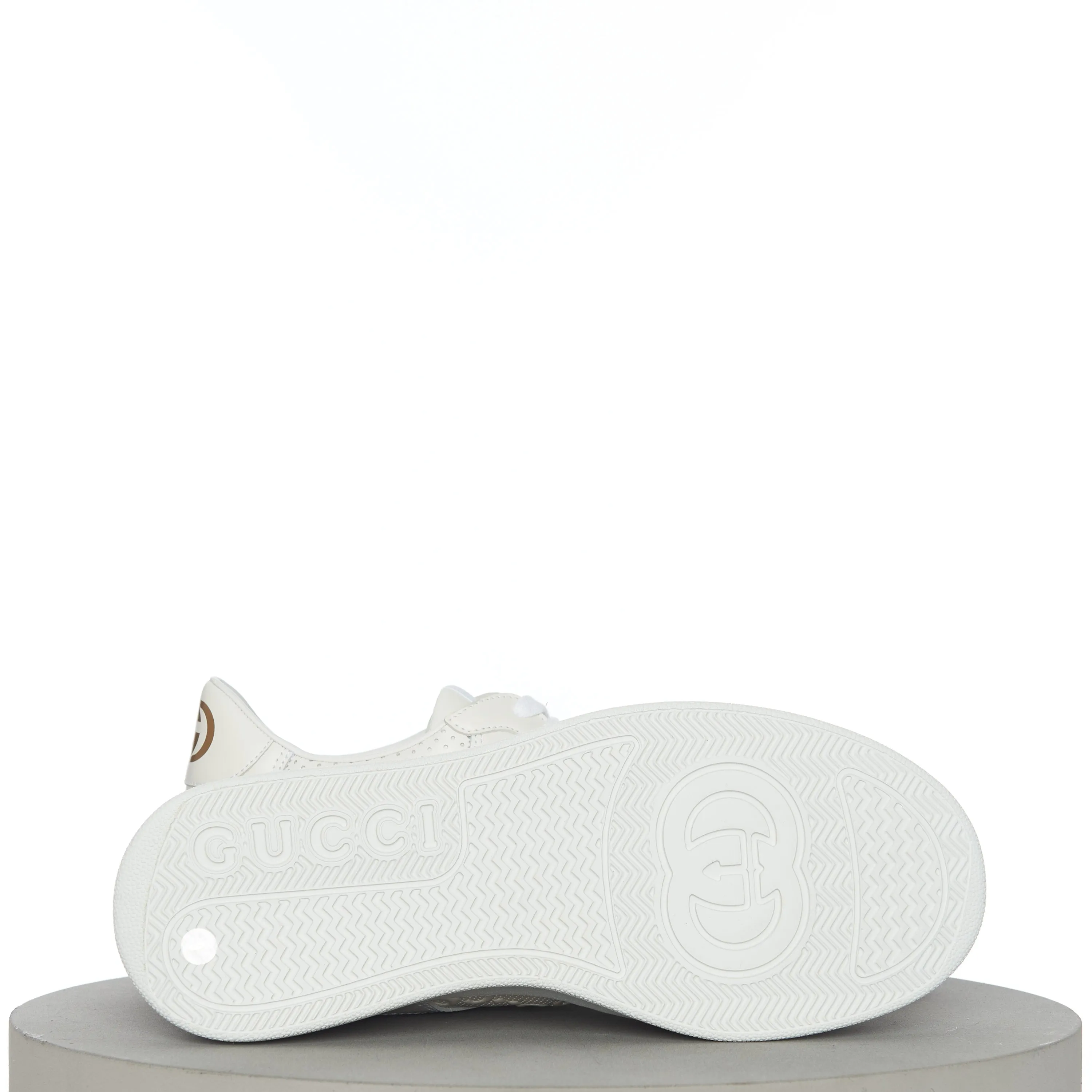 Men's GG Embossed Sneaker In White Leather