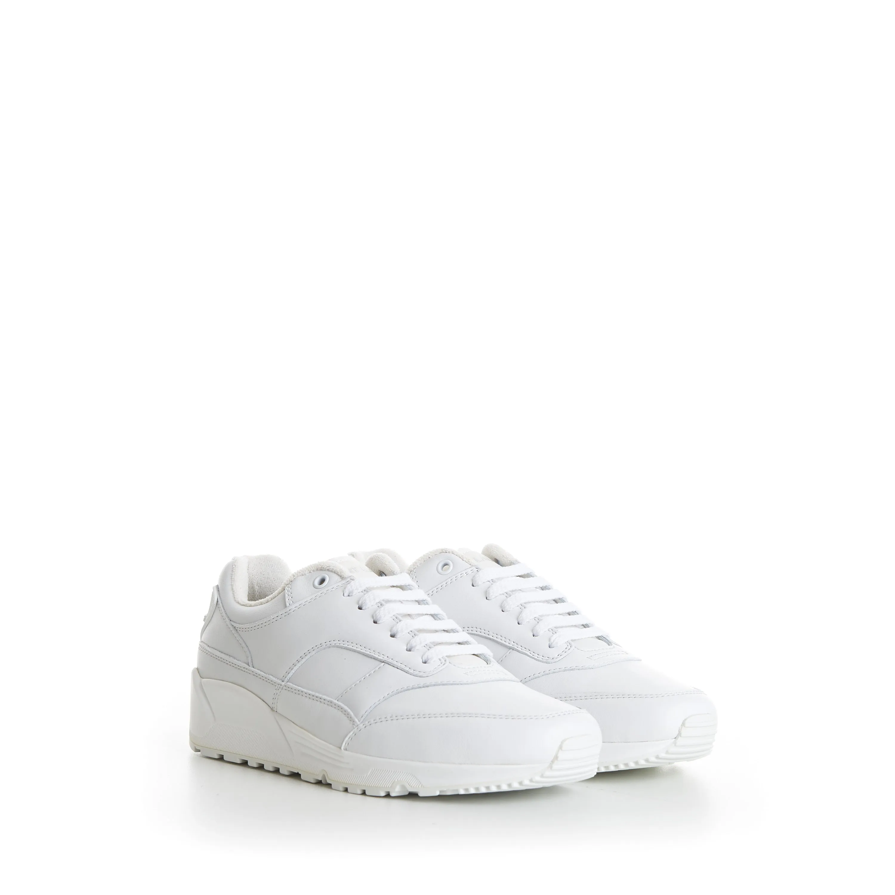 Men's White 'Bump' Low-top Sneakers - Smooth Leather