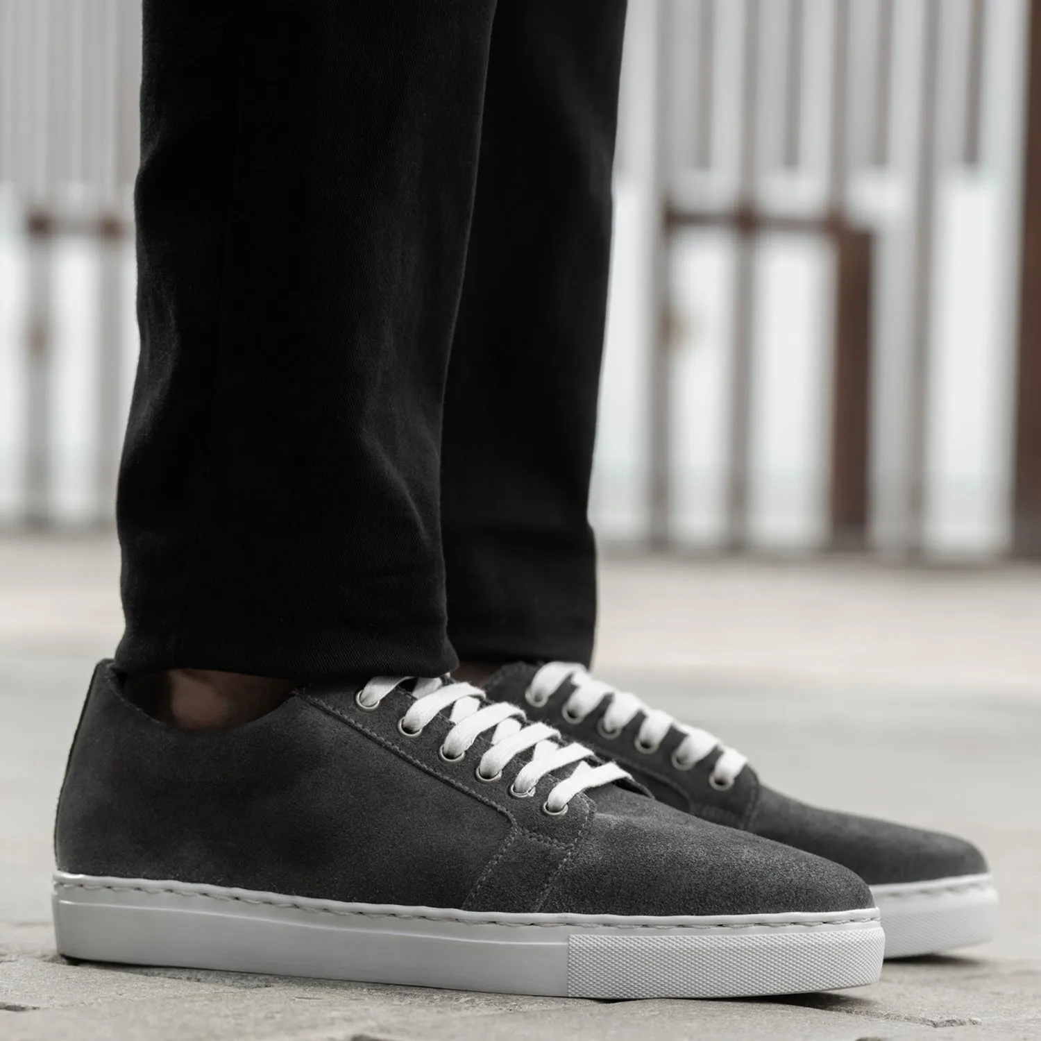 Murphy Low Top Grey Suede Leather Sneakers