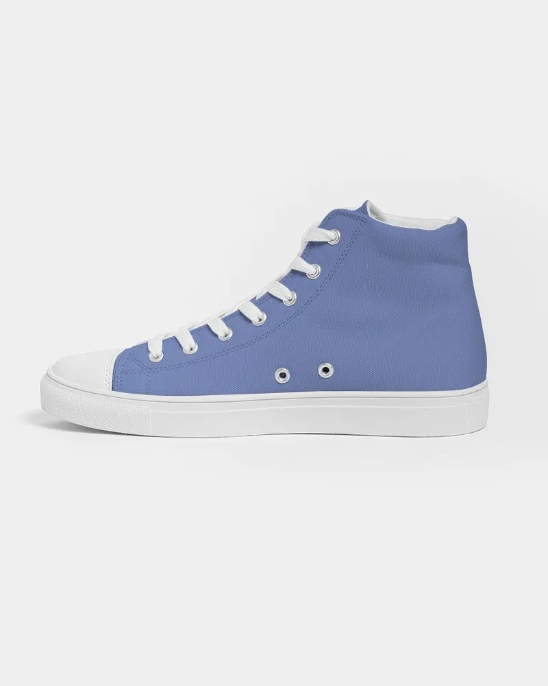 Pastel Blue Women's High-top Canvas Sneakers | Women's | Bright Pastel Blue | C60M45Y0K0