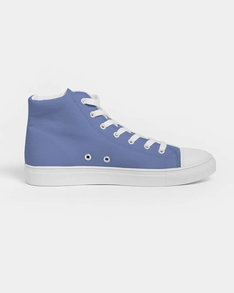 Pastel Blue Women's High-top Canvas Sneakers | Women's | Bright Pastel Blue | C60M45Y0K0