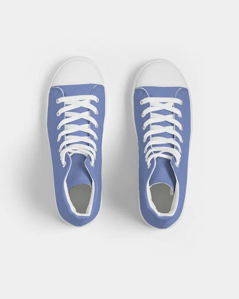 Pastel Blue Women's High-top Canvas Sneakers | Women's | Bright Pastel Blue | C60M45Y0K0