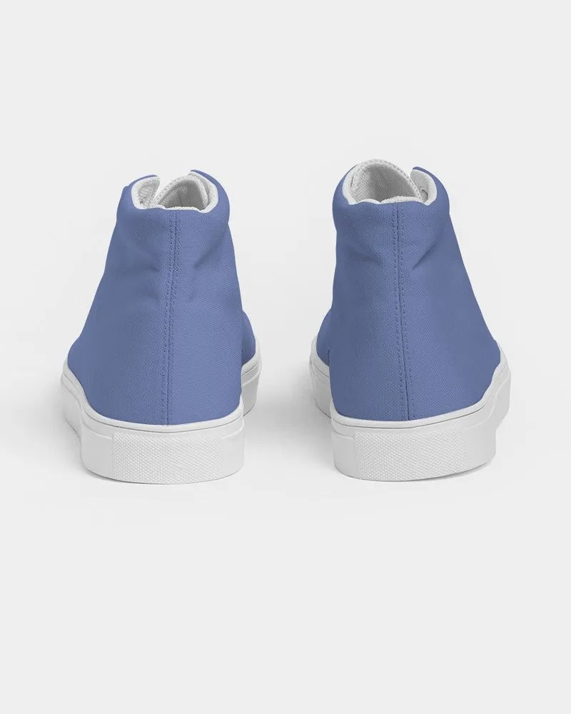 Pastel Blue Women's High-top Canvas Sneakers | Women's | Bright Pastel Blue | C60M45Y0K0