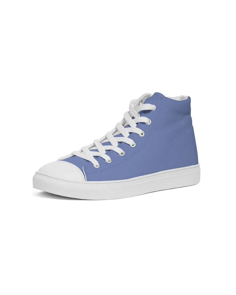 Pastel Blue Women's High-top Canvas Sneakers | Women's | Bright Pastel Blue | C60M45Y0K0