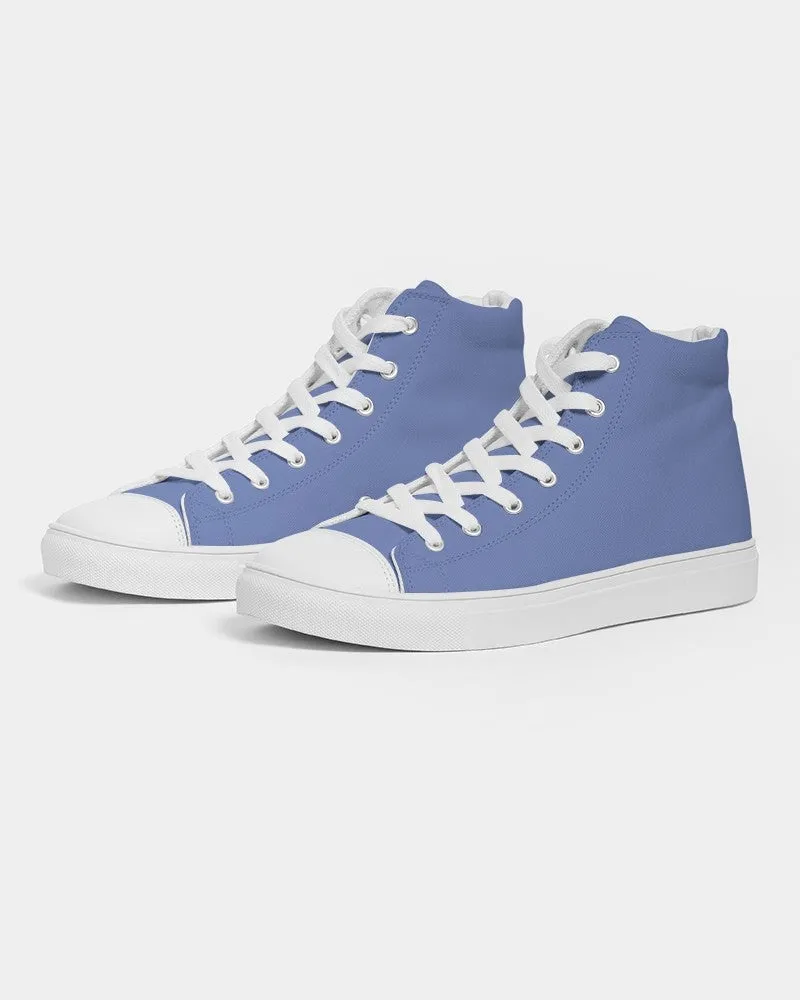 Pastel Blue Women's High-top Canvas Sneakers | Women's | Bright Pastel Blue | C60M45Y0K0