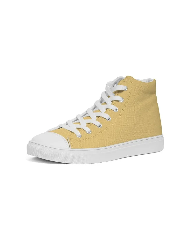 Pastel Orange Yellow Men's High-top Canvas Sneakers | Men's | Bright Pastel Orange Yellow | C0M15Y60K0