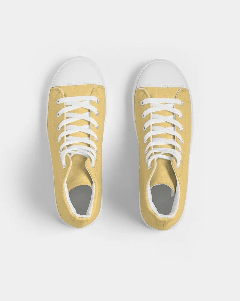 Pastel Orange Yellow Men's High-top Canvas Sneakers | Men's | Bright Pastel Orange Yellow | C0M15Y60K0