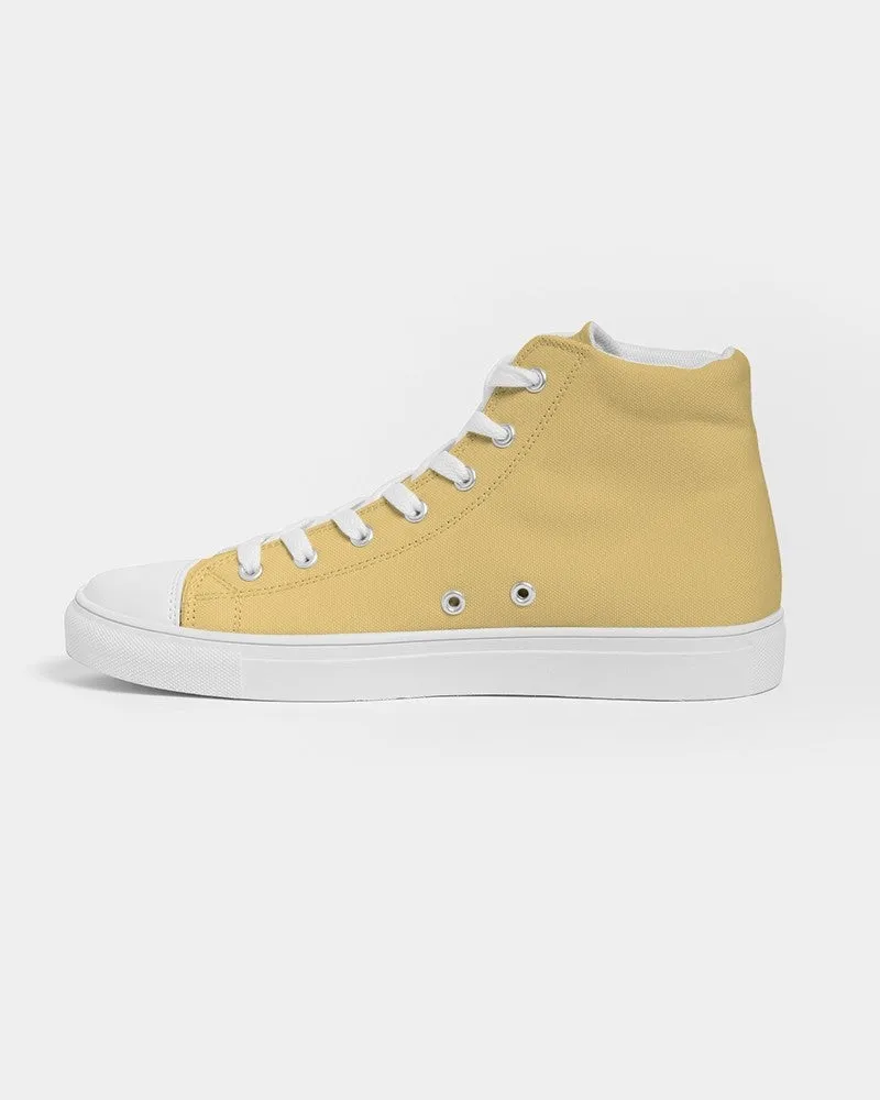 Pastel Orange Yellow Men's High-top Canvas Sneakers | Men's | Bright Pastel Orange Yellow | C0M15Y60K0