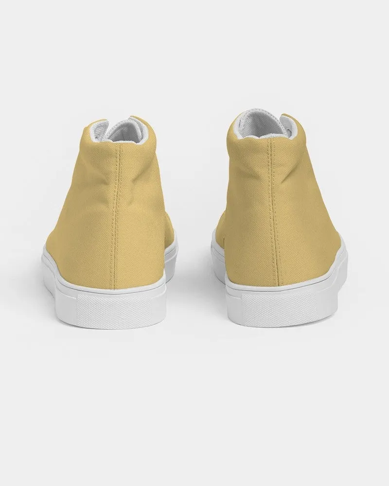 Pastel Orange Yellow Men's High-top Canvas Sneakers | Men's | Bright Pastel Orange Yellow | C0M15Y60K0