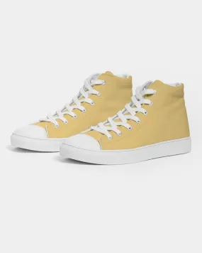 Pastel Orange Yellow Men's High-top Canvas Sneakers | Men's | Bright Pastel Orange Yellow | C0M15Y60K0