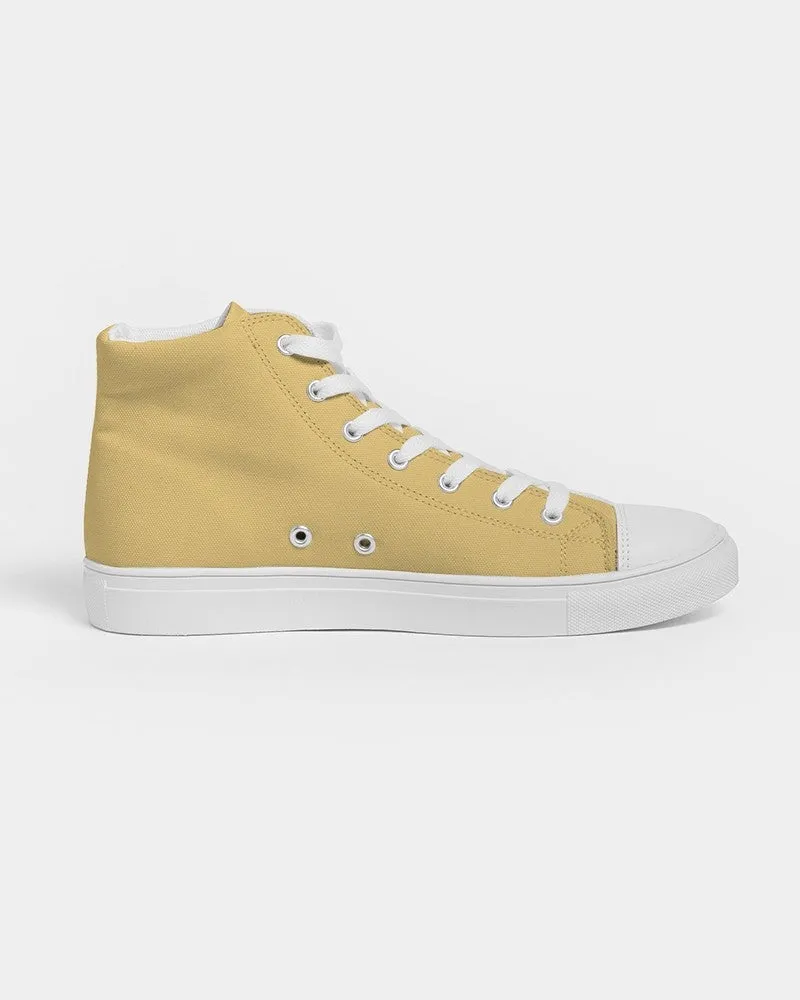 Pastel Orange Yellow Men's High-top Canvas Sneakers | Men's | Bright Pastel Orange Yellow | C0M15Y60K0