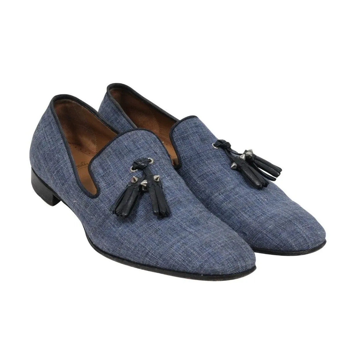 Rivalion Tassel Loafers Blue Denim Jean Slip On