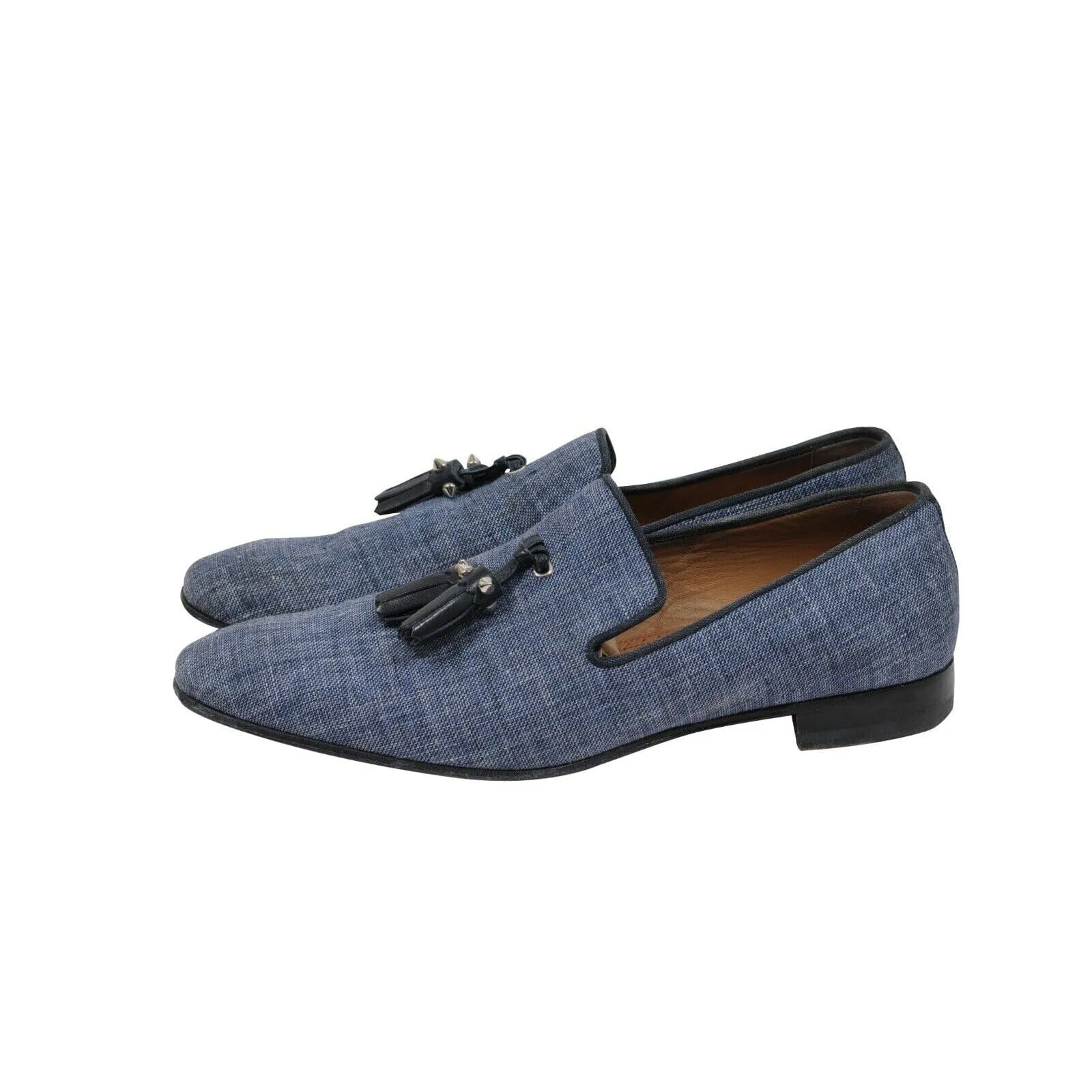 Rivalion Tassel Loafers Blue Denim Jean Slip On