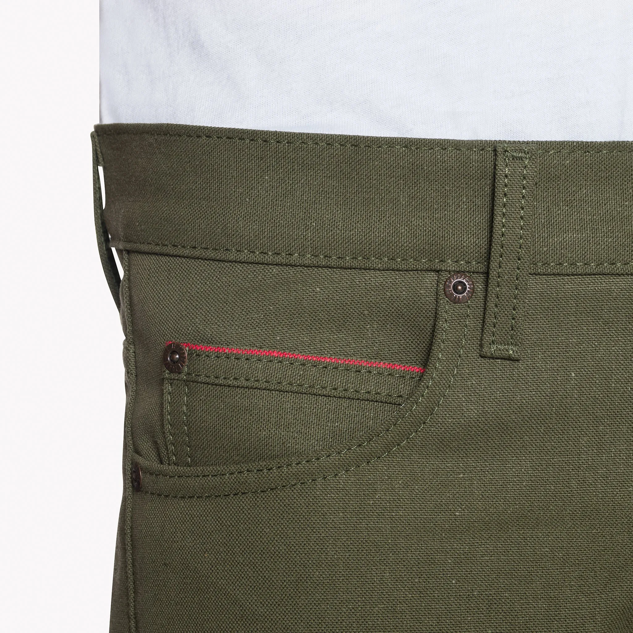 Super Guy - Army Green Duck Selvedge