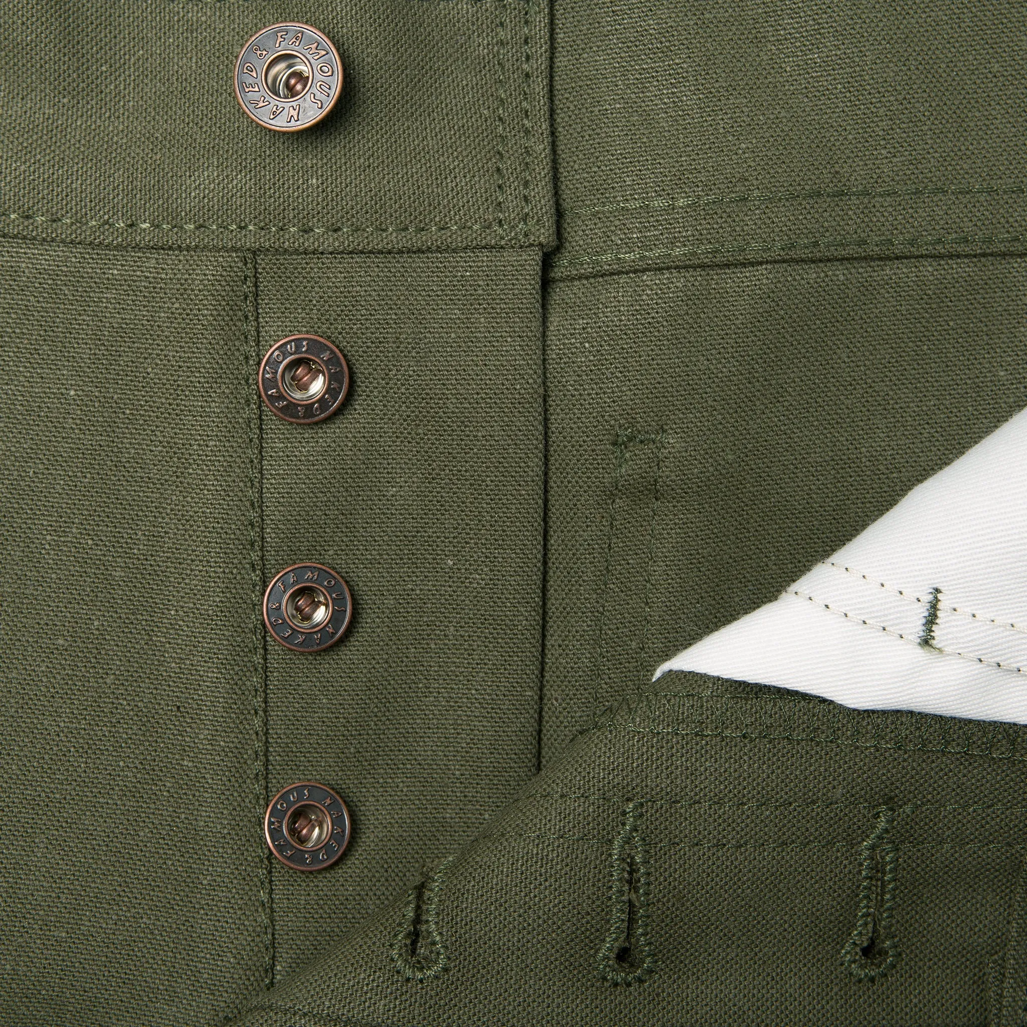 Super Guy - Army Green Duck Selvedge