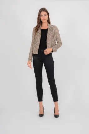 Tabitha Vegan Suede Moto Jacket