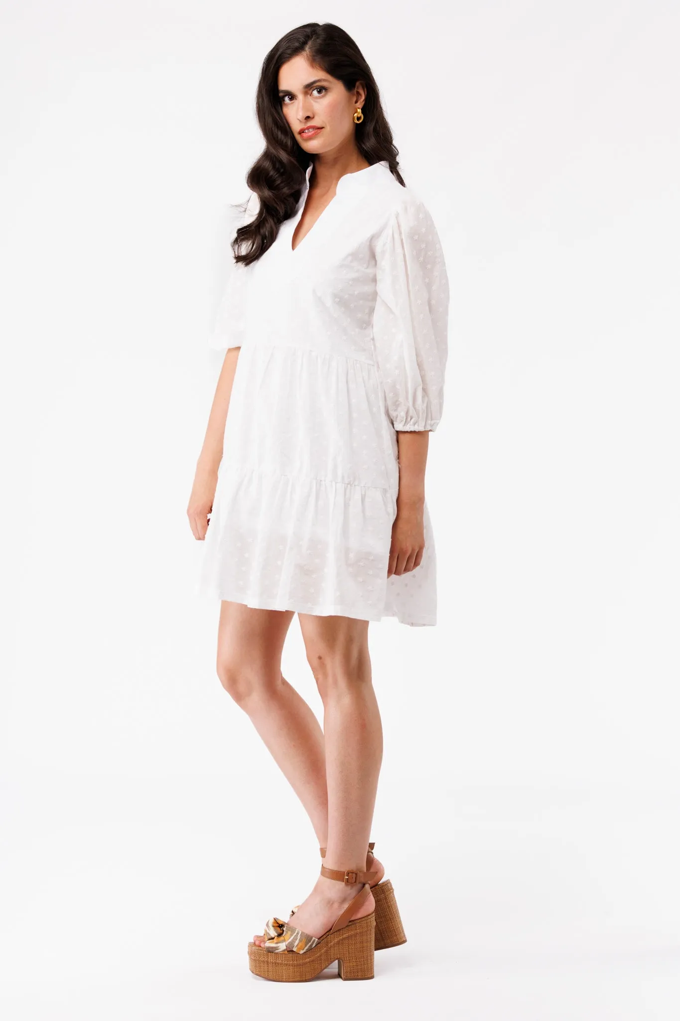 The Tory Dress - White Eyelet