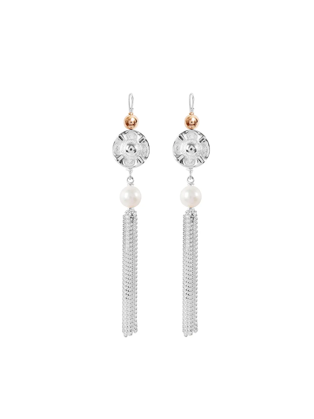 Vic Disc Tassel Earrings