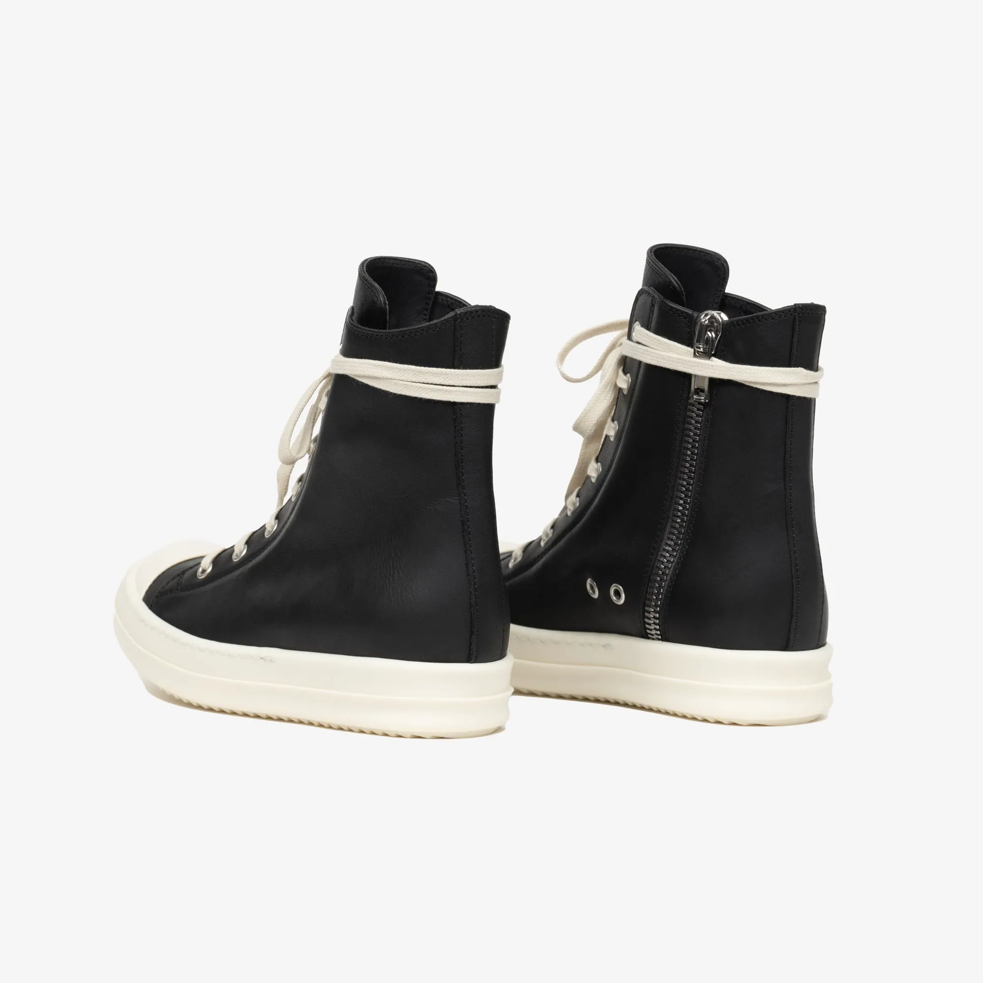 Womens High-Top Leather Sneakers