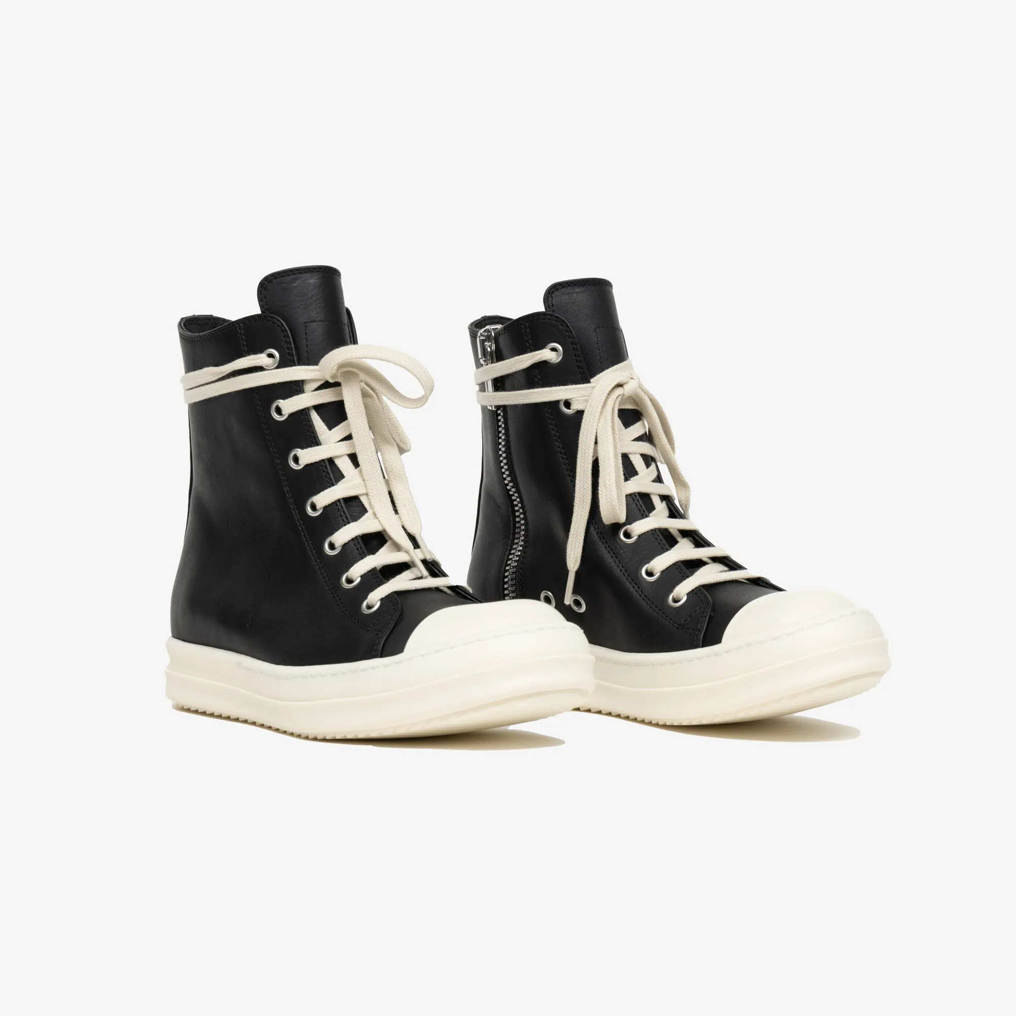 Womens High-Top Leather Sneakers