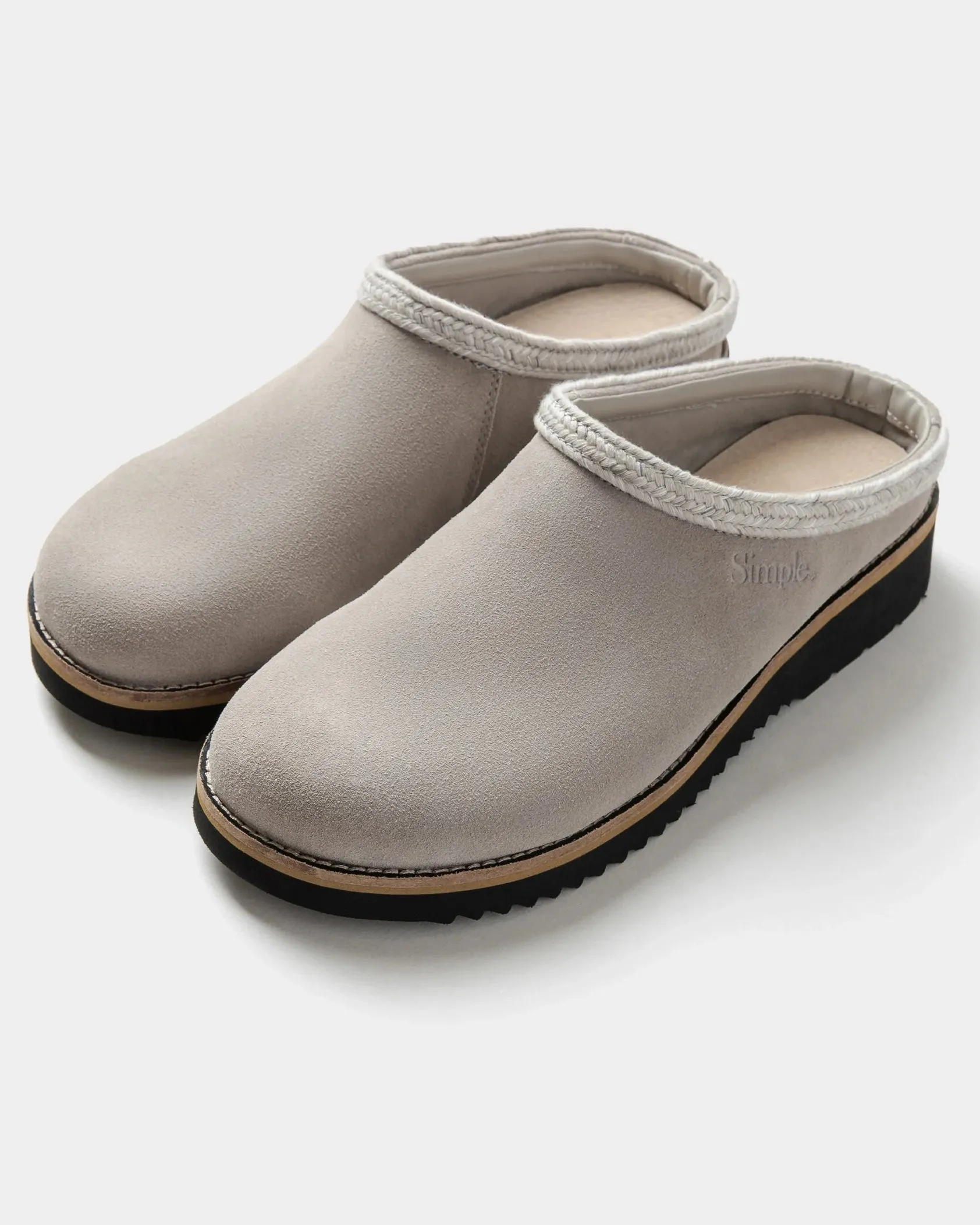 Womens Original Suede Clog in Stone